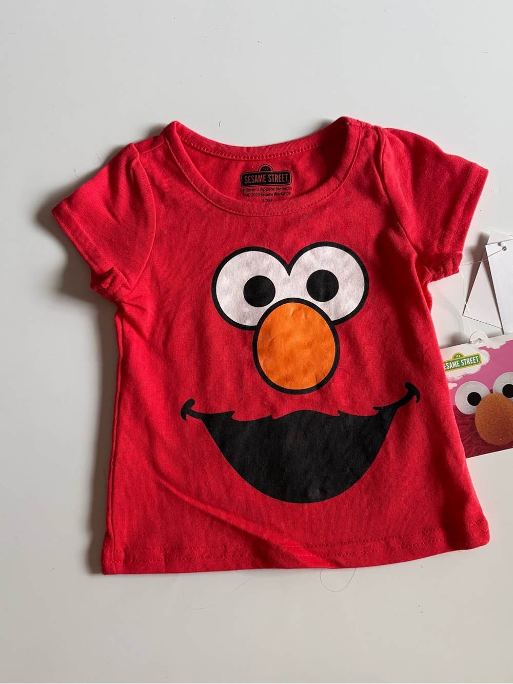 Sesame Street Elmo Red Toddler Tee - 12M- new
